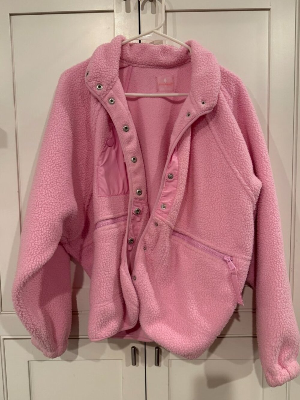 Free People Movement Hit the Slopes Fleece Jacket Pink MEDIUM - Picture 3 of 5